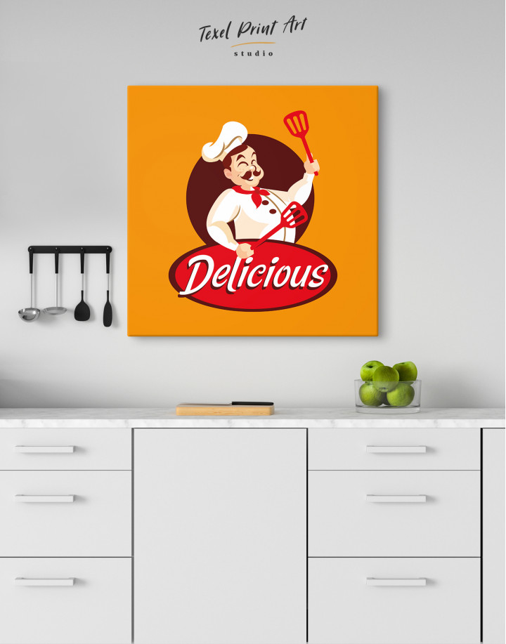 Chief Cook Delicious Canvas Wall Art