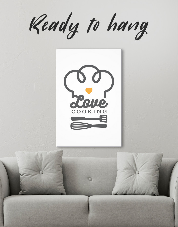 Love Cooking Canvas Wall Art