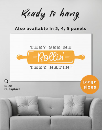 They See Me Rollin They Hatin Canvas Wall Art