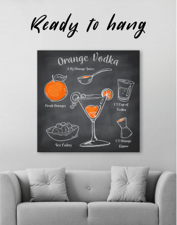 Orange Vodka Cocktail Canvas Wall Art