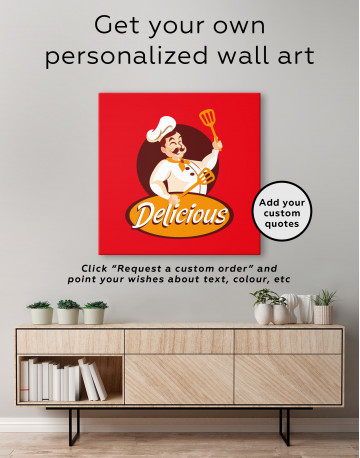 Chief Cook Delicious Canvas Wall Art - image 1