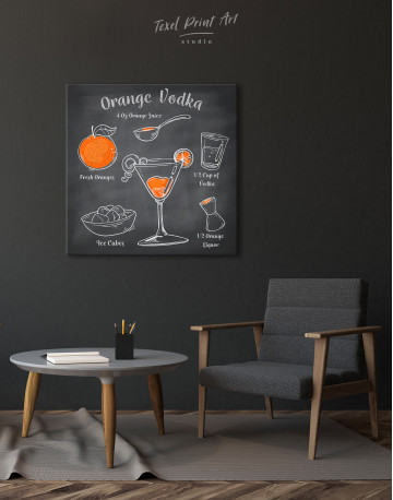 Orange Vodka Cocktail Canvas Wall Art - image 2