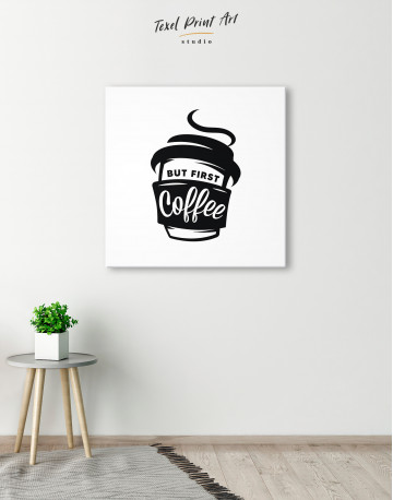 But First Coffee Canvas Wall Art - image 2