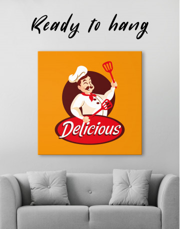 Chief Cook Delicious Canvas Wall Art - image 2