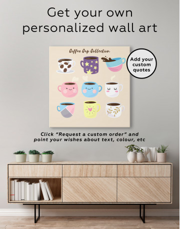 Coffee Cup Collection Canvas Wall Art - image 3