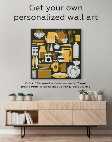 Beautiful Kitchenware Canvas Wall Art - image 1