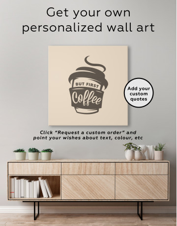 But First Coffee Canvas Wall Art - image 3
