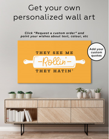 They See Me Rollin They Hatin Canvas Wall Art - image 1