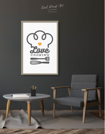 Framed Love Cooking Canvas Wall Art