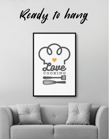 Framed Love Cooking Canvas Wall Art - image 2