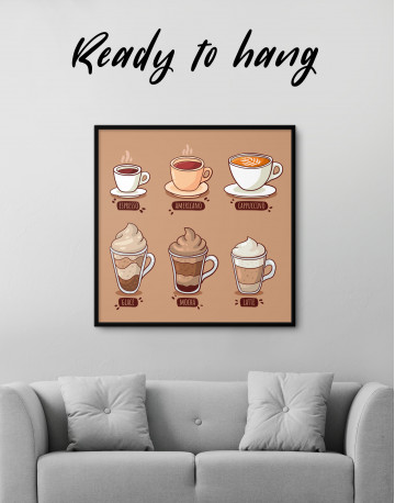 Framed Coffee Types Collection Canvas Wall Art - image 2