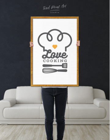 Framed Love Cooking Canvas Wall Art - image 3