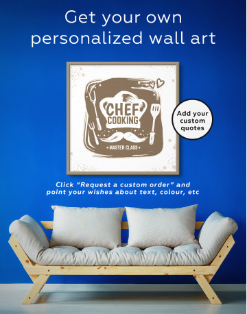 Framed Chef Cooking Master Class Canvas Wall Art - image 4