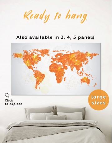 Orange Dotted World Map