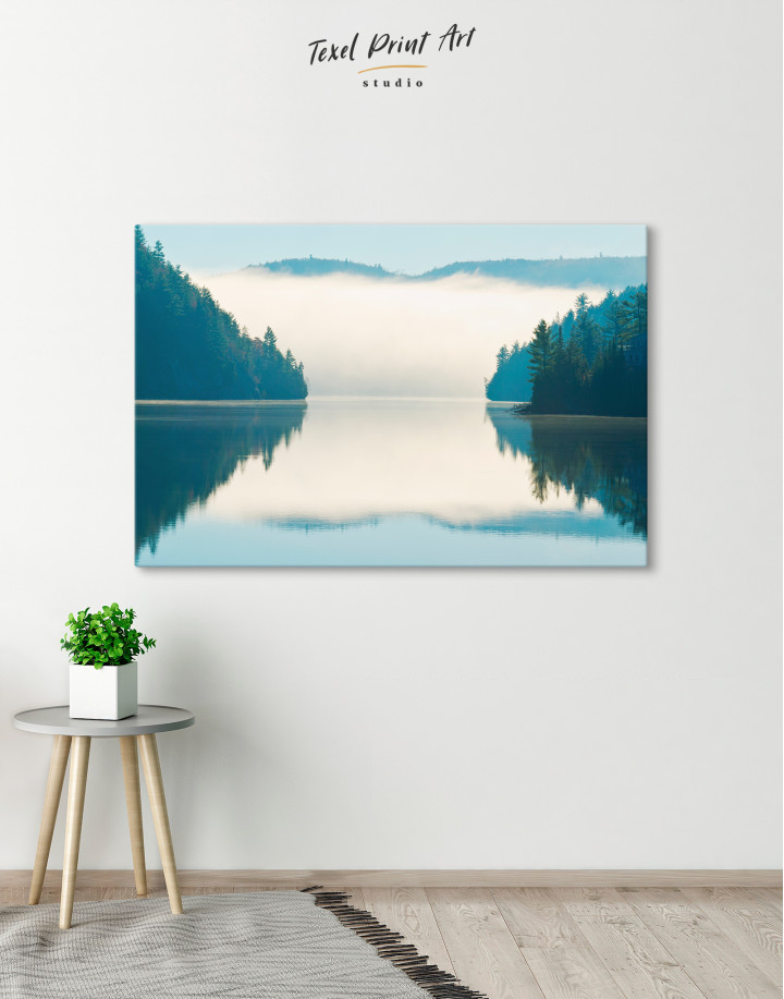 Sunrise on Lake Landscape Canvas Wall Art