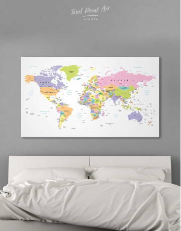 Pushpin World Map Canvas Wall Art - image 5