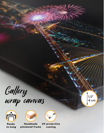 Aerial View of Fireworks Canvas Wall Art - image 4