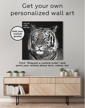 Abstract Tiger Canvas Wall Art - image 1
