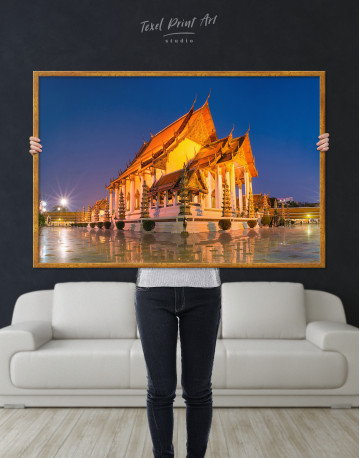 Framed Wat Suthat Bangkok Canvas Wall Art - image 3