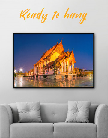 Framed Wat Suthat Bangkok Canvas Wall Art - image 2