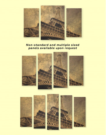 Old-Style Eiffel Tower Canvas Wall Art - image 2