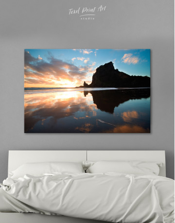 Ocean Sunrise Landscape Canvas Wall Art