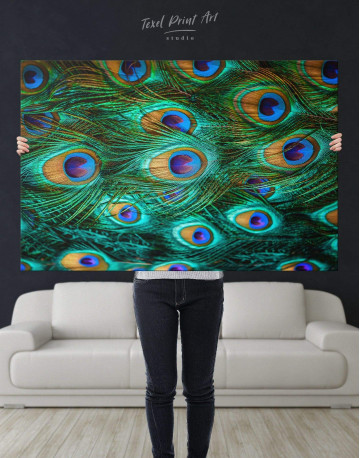 Peacock Feathers Canvas Wall Art - image 1