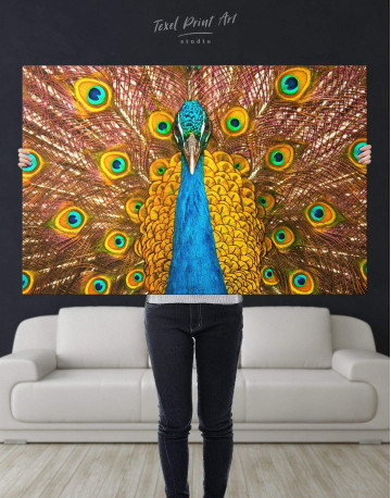 Gold Peacock Canvas Wall Art - image 5