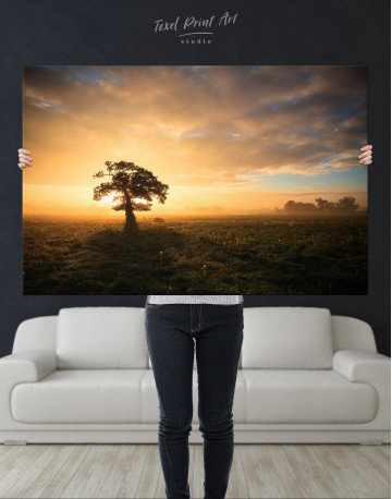 Tree Sunset Nature Canvas Wall Art - image 9