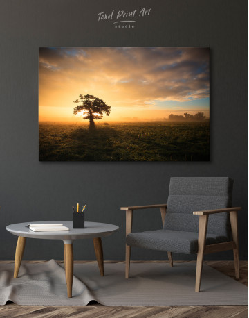 Tree Sunset Nature Canvas Wall Art - image 2