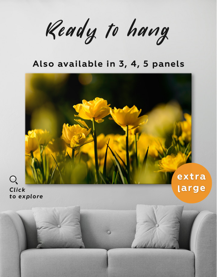 Yellow Flowers Canvas Wall Art