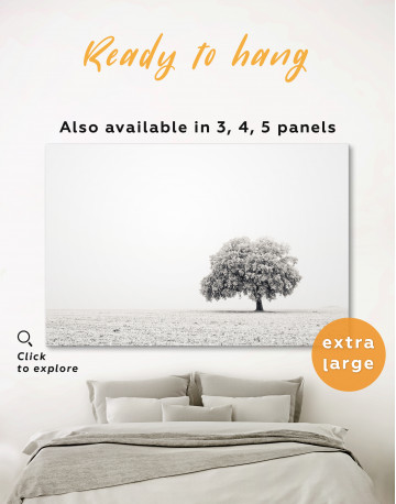 Black and White Lonely Tree Canvas Wall Art