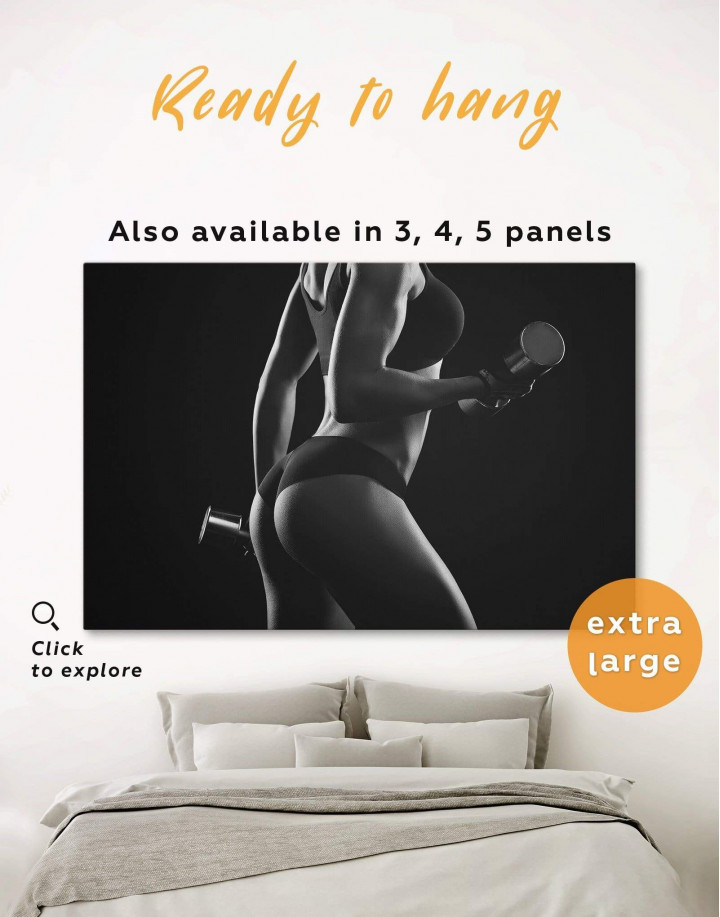 Fitness Girl Gym Canvas Wall Art