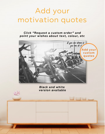 Exercise Bike in Gym Canvas Wall Art - image 1
