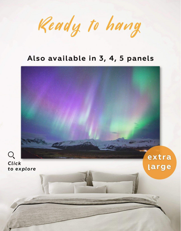 Northern Lights View Canvas Wall Art
