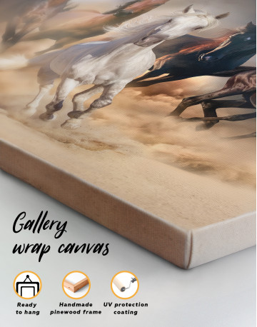 Horse in Desert Canvas Wall Art - image 1