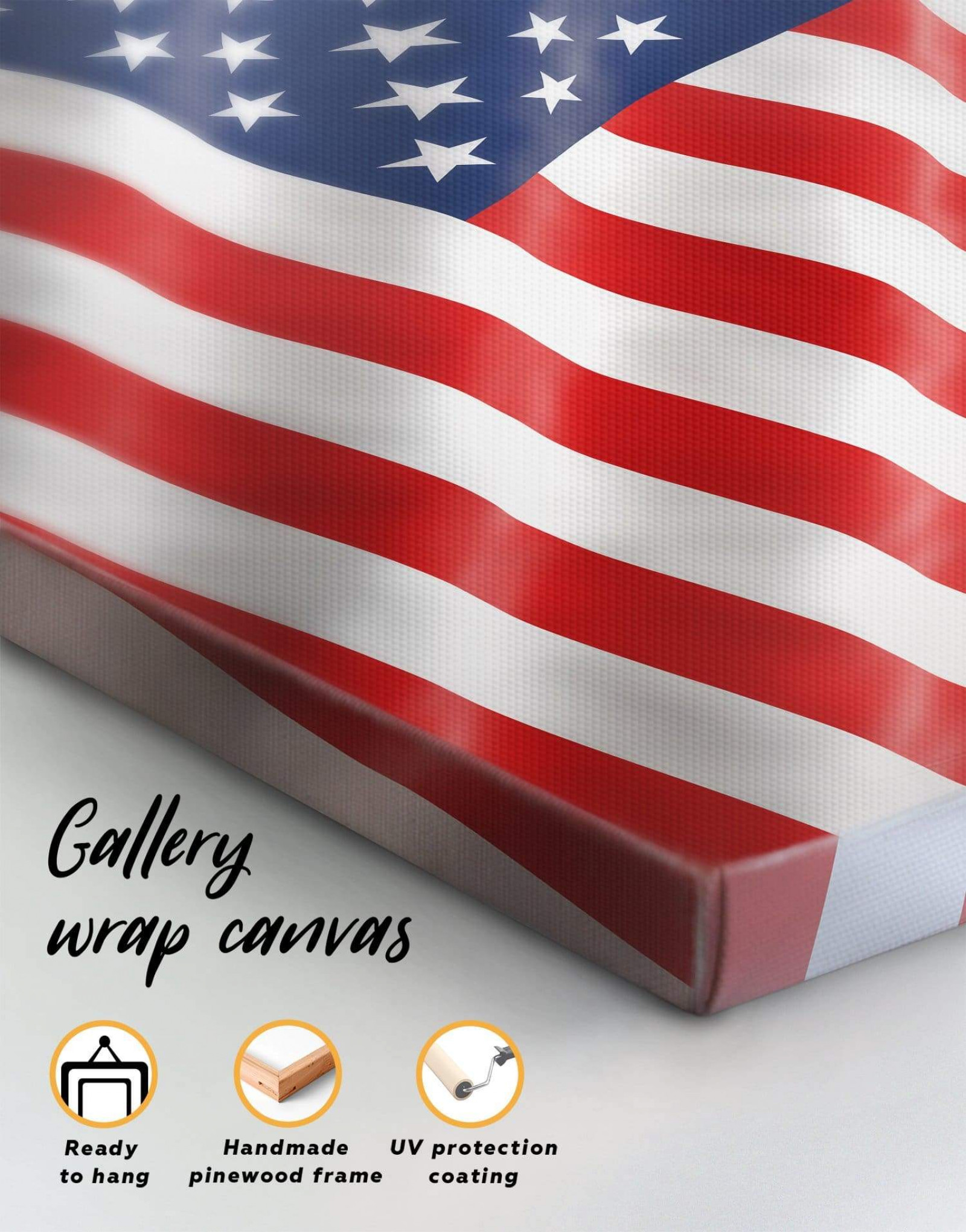 Download National Flag Of The Usa Canvas Wall Art Texelprintart