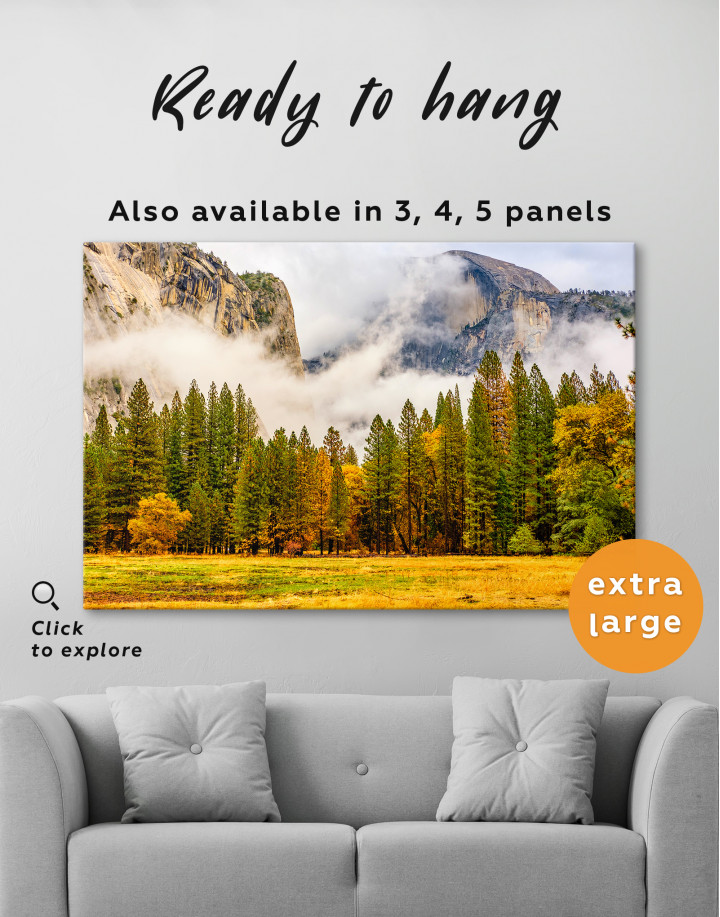 Beautiful Forest and Mountain Landscape Canvas Wall Art