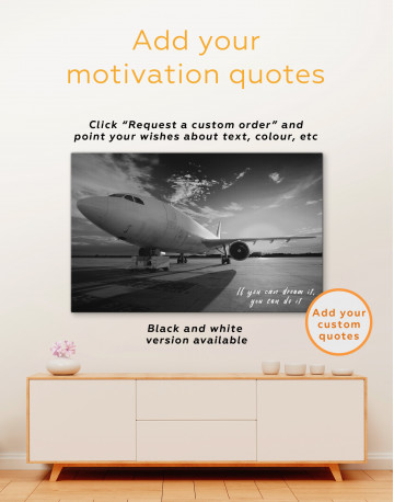 Sunset Airplane Airport Canvas Wall Art - image 2
