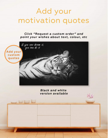 Black and White Wild Tiger Canvas Wall Art - image 3