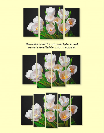 White Tulips Canvas Wall Art - image 1