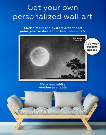 Framed Full Moon View Canvas Wall Art - image 4