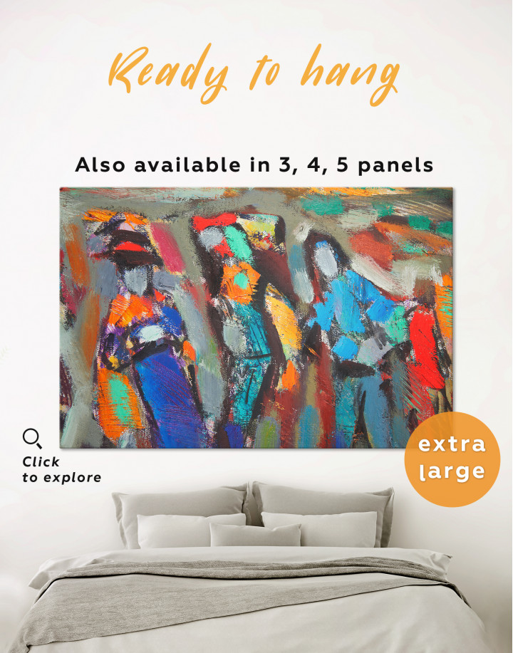Abstract Modern People Painting Canvas Wall Art