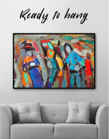 Framed Abstract Modern People Painting Canvas Wall Art - image 2