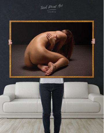 Framed Nude Erotic Woman Canvas Wall Art - image 2