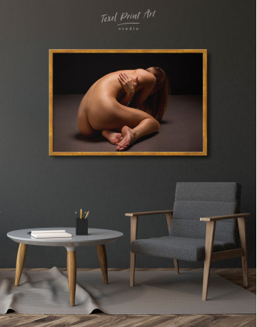 Framed Nude Erotic Woman Canvas Wall Art