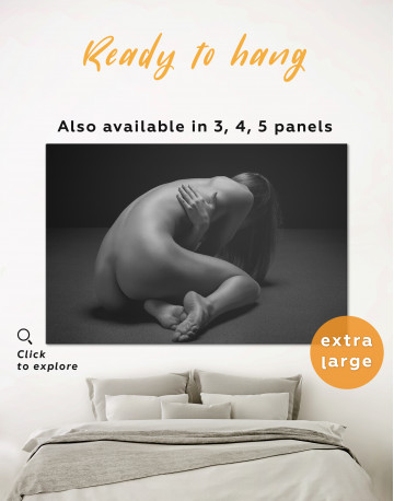 Black and White Nude Erotic Woman Canvas Wall Art