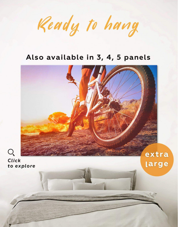 Off Road Cycling Canvas Wall Art