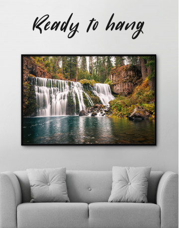 Framed McCloud River Falls Canvas Wall Art - image 4