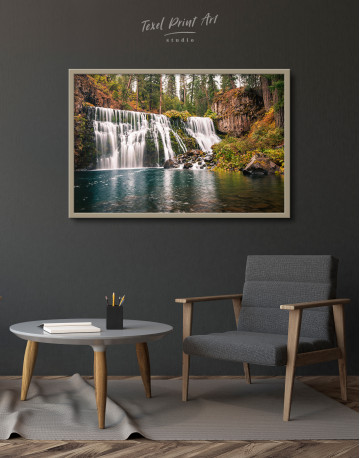 Framed McCloud River Falls Canvas Wall Art